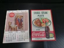 1963 Coca-Cola Calendar and Advertising Sign