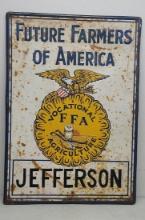 SST Embossed, Vocation FFA  Agriculture Sign