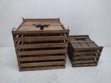 Two Vintage Egg Crates