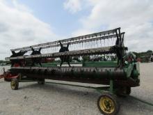 9308 220 JOHN DEERE GRAIN HEAD W/20' HEADER TRAILER