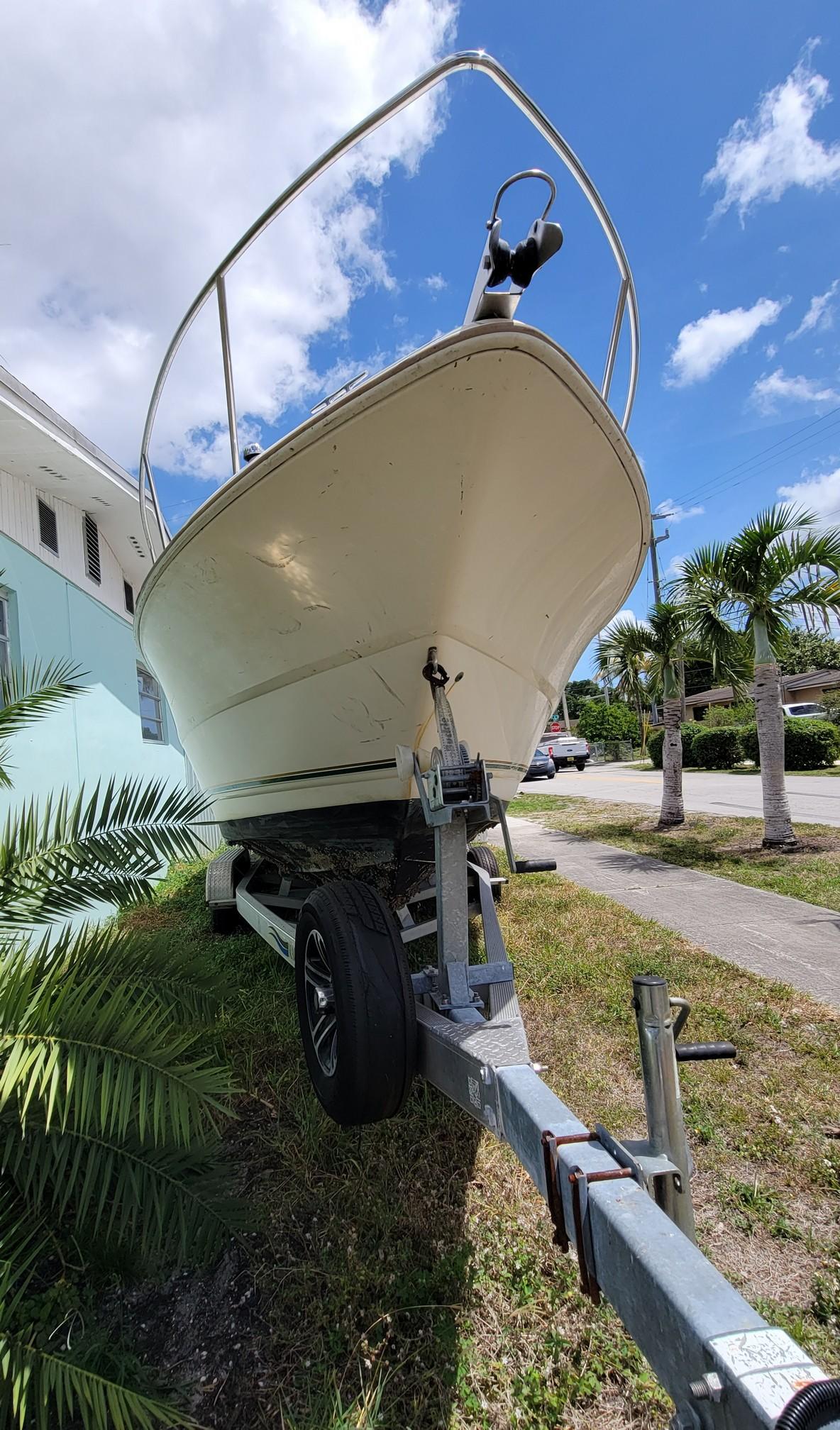 1997 26' Monterrey Cabin Cruiser Boat w/ Aluminum Tandem Trailer