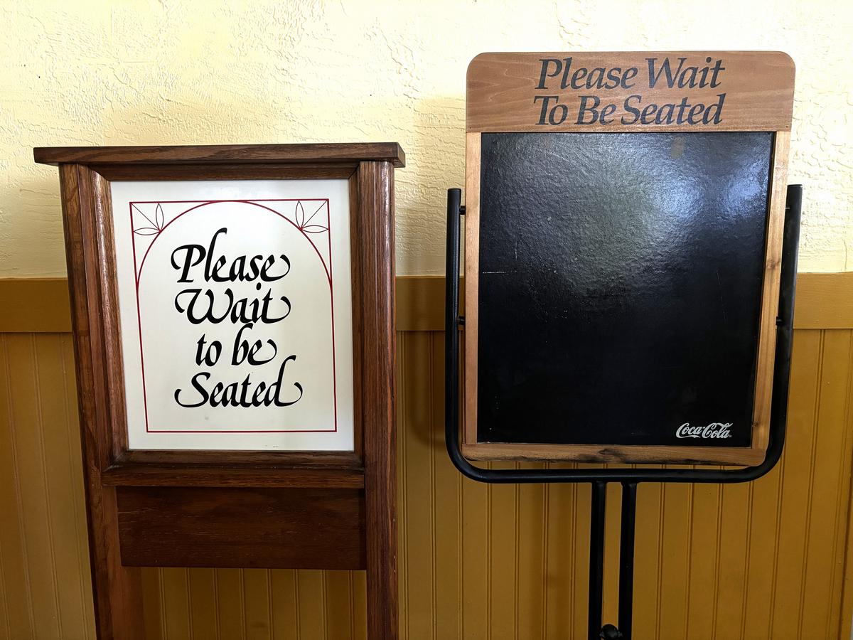 (2) Hostess Signs - Please Wait to Be Seated Signs