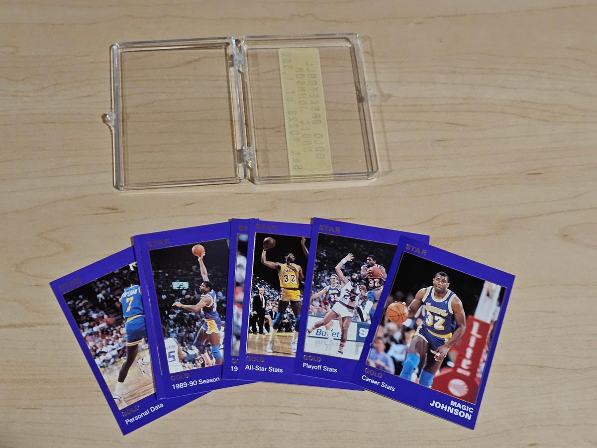 Magic Johnson Star Gold Series Limited Edition 223/1,200 Trading Cards Lot