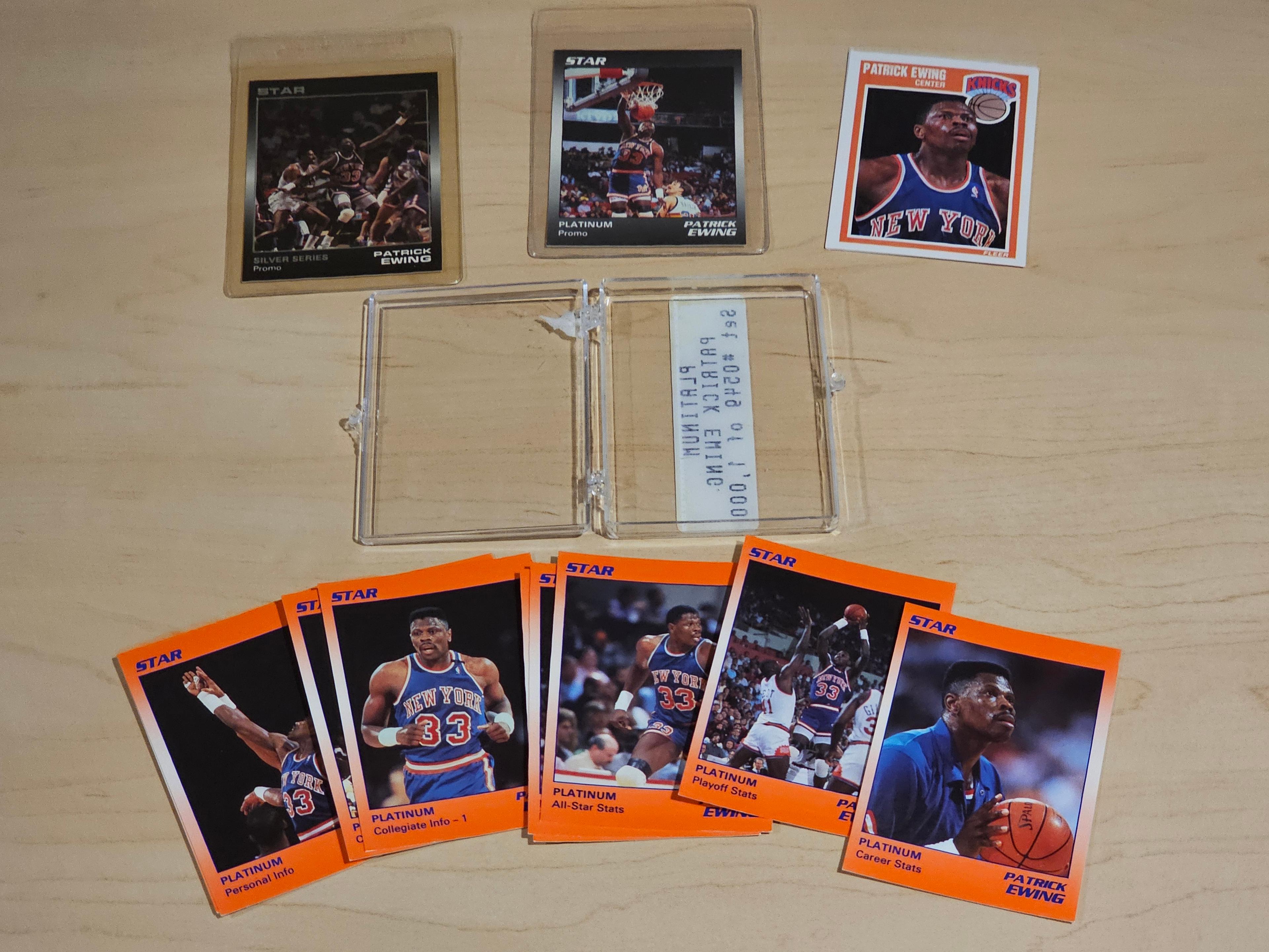 Patrick Ewing Star Platinum Series Limited Edition 249/1,200 Trading Cards Lot