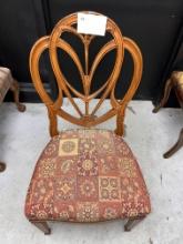 Vintage Styled Cloth and Wood Chair