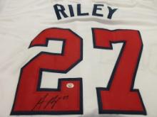 Austin Riley of the Atlanta Braves signed autographed baseball jersey PAAS COA 875