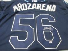 Randy Arozarena of the Tampa Bay Rays signed autographed baseball jersey PAAS COA 948