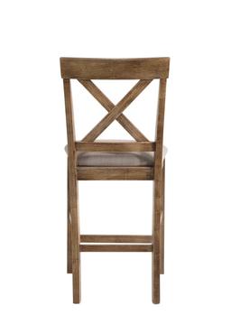 Acme Set Of 2 Counter Height Chair With Tan And Oak 70832