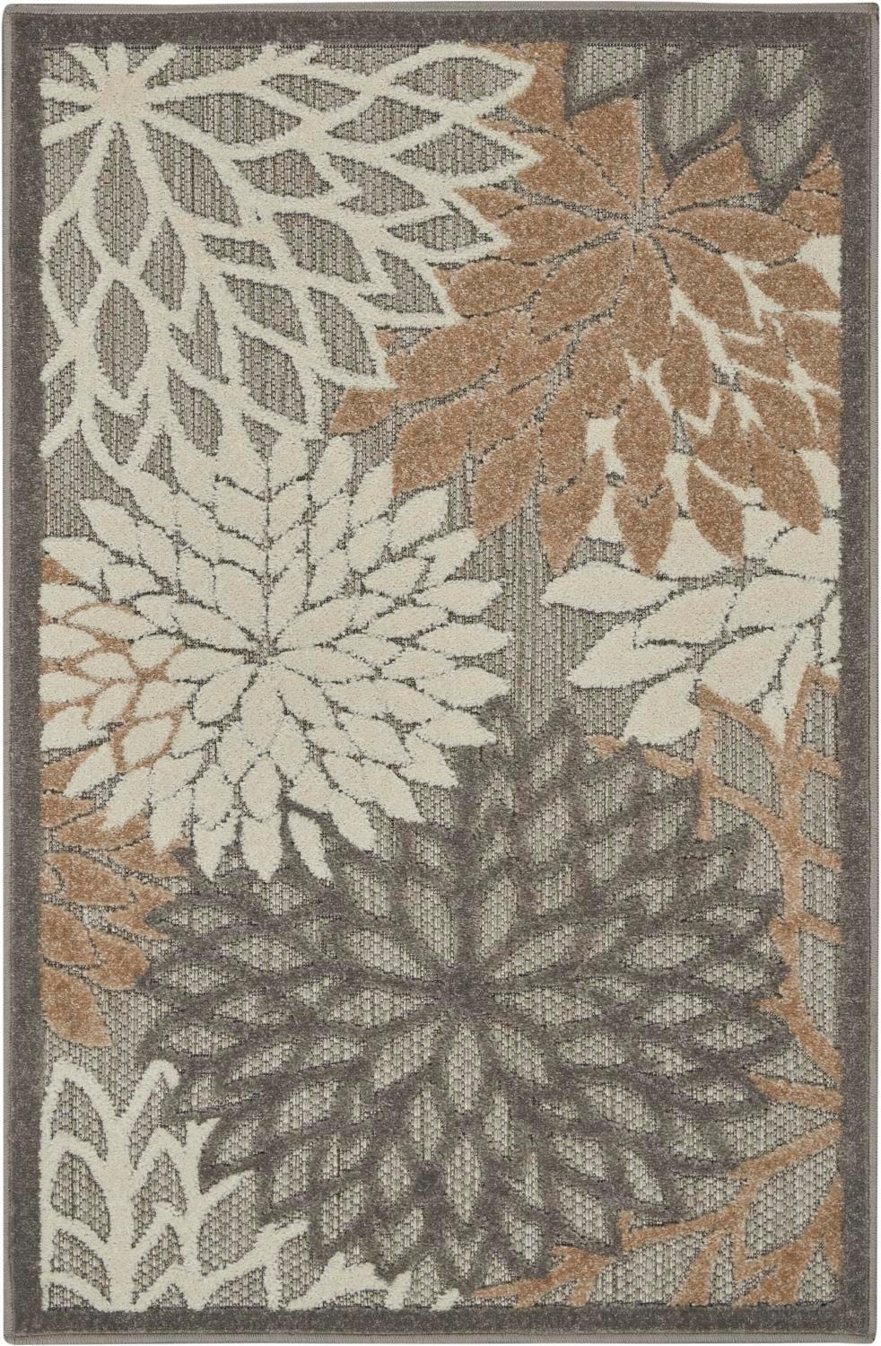 Nourison Aloha Rectangle 2'8" x 4' Natural Area Rug 099446738929