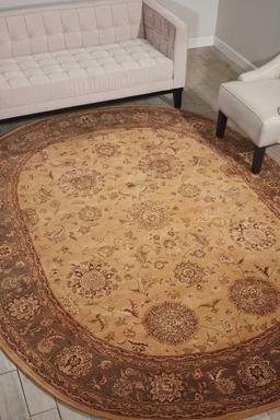 Nourison 7'6" x 9'6" 2000 Beige Oval Area Rug