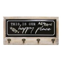 Stratton Home Decor This Is Our Happy Place Metal And Wood Coat Rack S23814