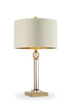 ORE International Perspicio Solid Crystal Gold Column Table Lamp ORE-5161T