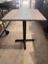 (6) Grey Slate Tables with Base - 23.5" x 23.5"