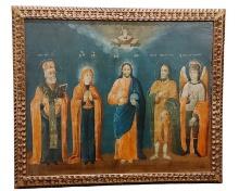18th Century Russian Icon Oil on Canvas