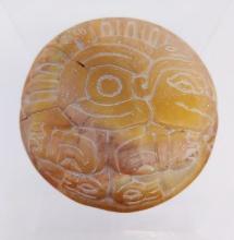 Pre-Columbian Replica Disc Carving