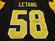 Kris Letang of the Pittsburgh Penguins signed autographed hockey jersey PAAS COA 692