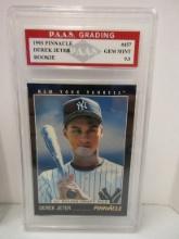 Derek Jeter Yankees 1993 Pinnacle ROOKIE #457 graded PAAS Gem Mint 9.5