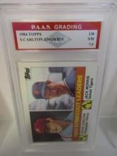 Steve Carlton Jack Morris 1984 Topps #136 graded PAAS graded NM 7.5