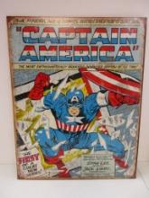 Stan Lee Captain America signed autographed 12.5x16 metal sign PAAS 804