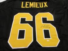 Mario Lemieux of the Pittsburgh Penguins signed autographed hockey jersey PAAS COA 829