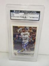 Fernando Tatis Jr of the SD Padres signed autographed slabbed sportscard PAAS Holo 910