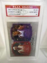 LeBron James Amare Stoudamire 2004 Upper Deck #PF-JS graded PAAS Gem Mint 10