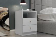 BRAND NEW WOOD 2-DRAWER NIGHTSTAND WHITE