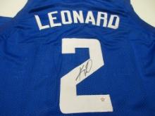 Kawhi Leonard of the LA Clippers signed autographed basketball jersey PAAS COA 610