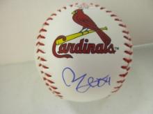 Yadier Molina of the St Louis Cardinals signed autographed logo baseball PAAS COA 149