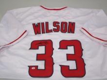 C. J. Wilson of the LA Angels signed autographed baseball jersey PAAS COA 087