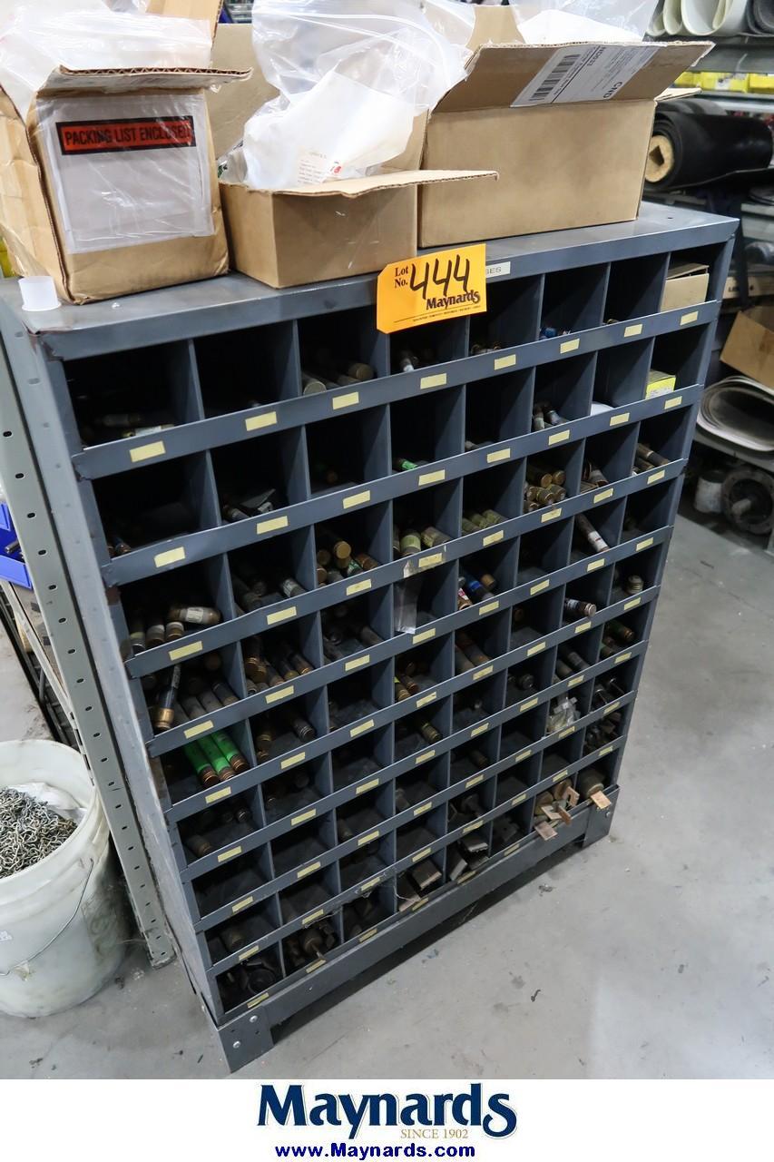 (3) 72-Compartment Bolt Bins with Contents of Assorted Hardware