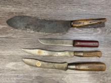 GROUP LOT OF (4) ANTIQUE KNIVES, CIRCA. 19th century