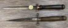 LOT OF (2) ANTIQUE DAGGERS, late 18th - 19th century.