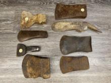 LOT OF (8) OLD HATCHETS / AXE HEADS, circa. 18th - 19th Century