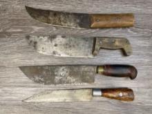 LOT OF (4) UNUSUAL ANTIQUE 19th CENTURY KNIVES