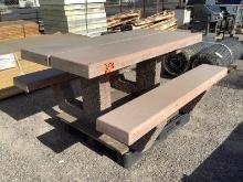 6FT CONCRETE PICNIC TABLE