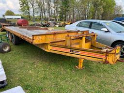 1990 HUDSON TRI-AXLE 28' FLATBED TRAILER **NO