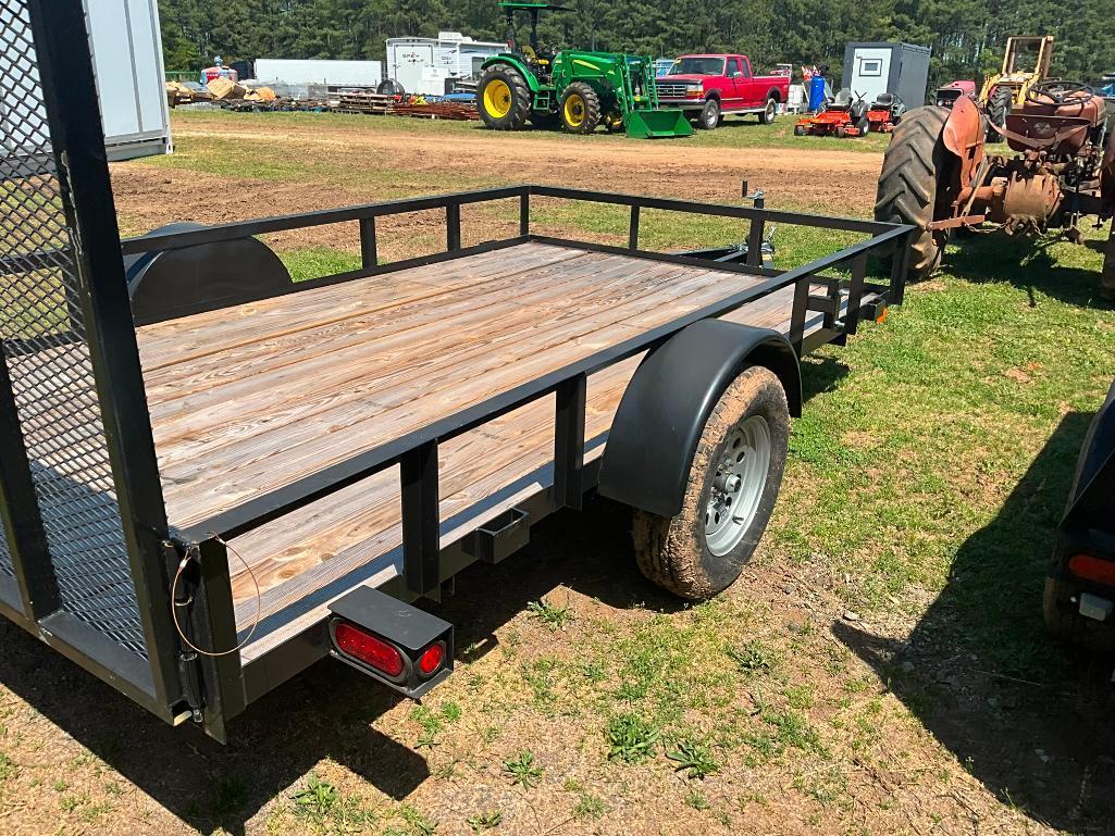 UNUSED 82"12' TMT SINGLE AXLE TRAILER (2990LB