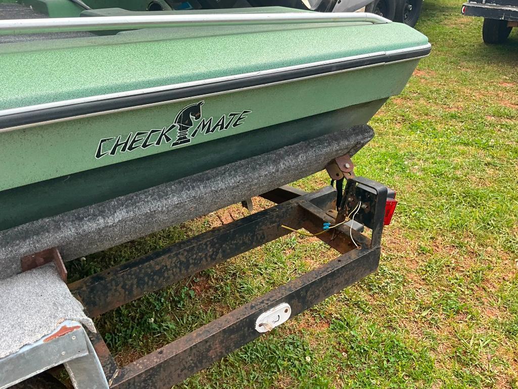 17' CHECKMATE BASS BOAT W/MERCURY 70 MOTOR ** NO