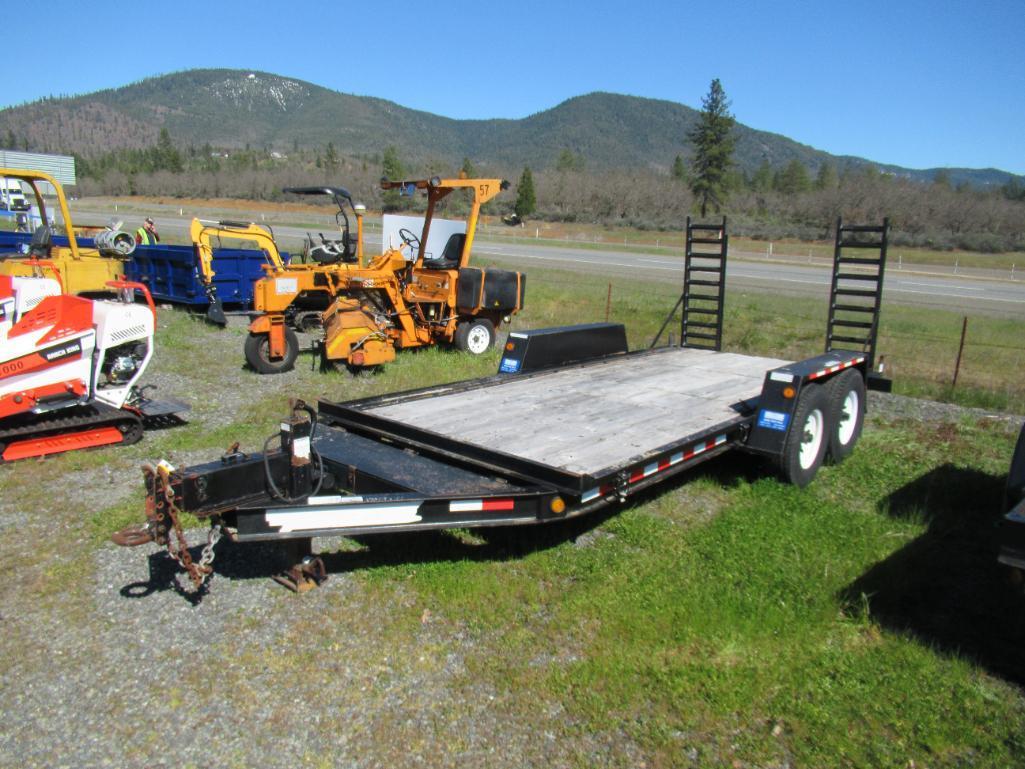 2008 TOWMASTER T-12DD 16' TANDEM AXLE EQUIPMENT TRAILER - GRANTS PASS, OR