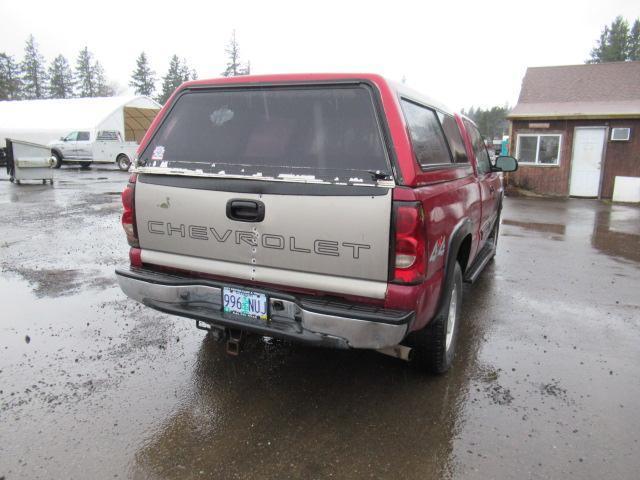 2005 CHEVROLET 1500 LS 4X4 EXTENDED CAB PICKUP W/ CANOPY