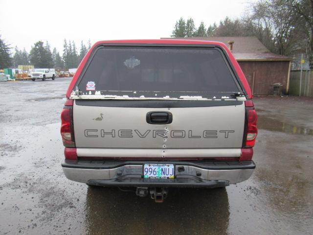 2005 CHEVROLET 1500 LS 4X4 EXTENDED CAB PICKUP W/ CANOPY