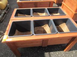 (2) 46'' X 18'' 3-POT CEDAR PLANTER BOXES (UNUSED)