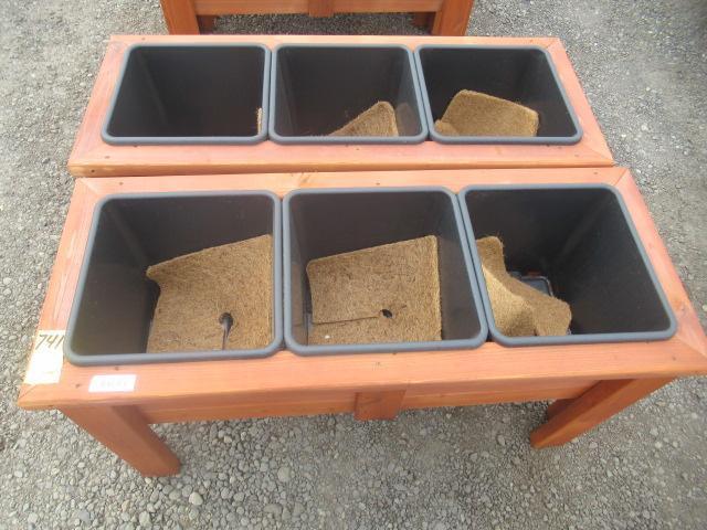 (2) 46'' X 18'' 3-POT CEDAR PLANTER BOXES (UNUSED)