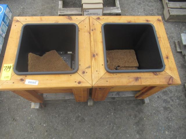 (2) 20'' X 20'' 1-POT CEDAR PLANTER BOXES (UNUSED)