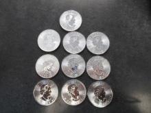 (10) 2022 CANADA ELIZABETH II 1OZ SILVER COINS