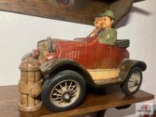 Resin Laurel and Hardy car 20"