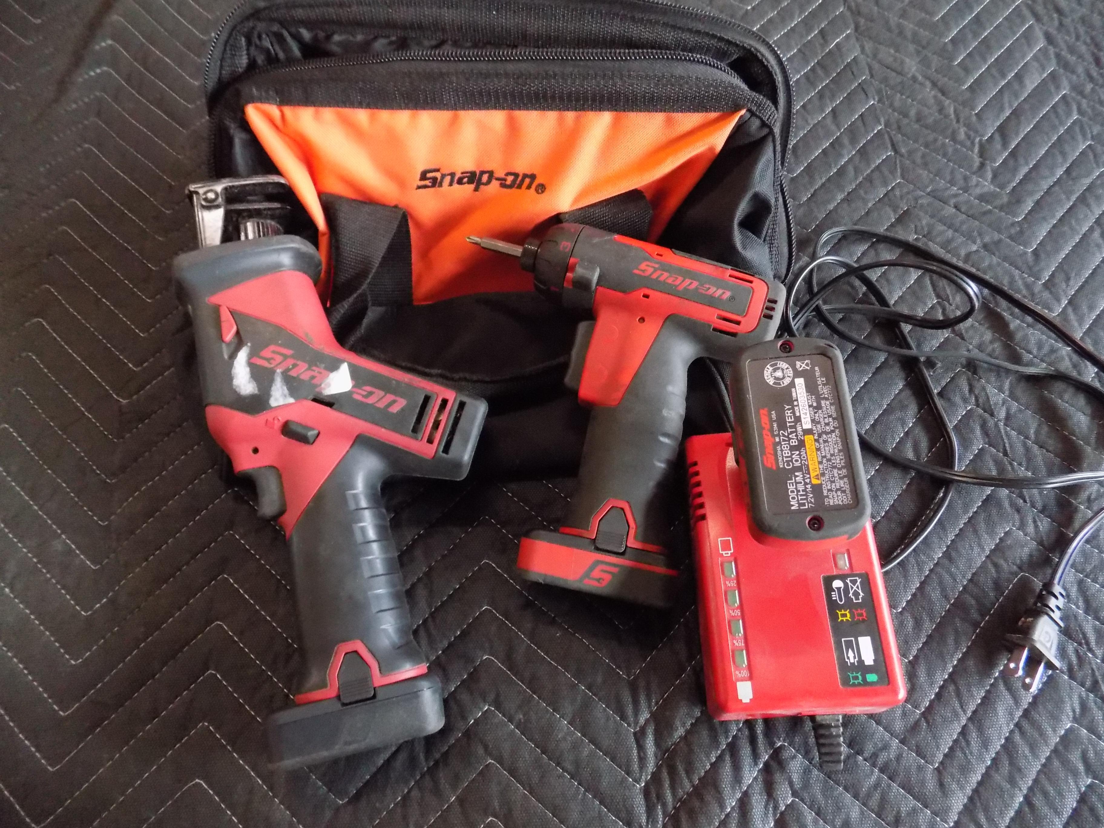 Snap on cordless tools