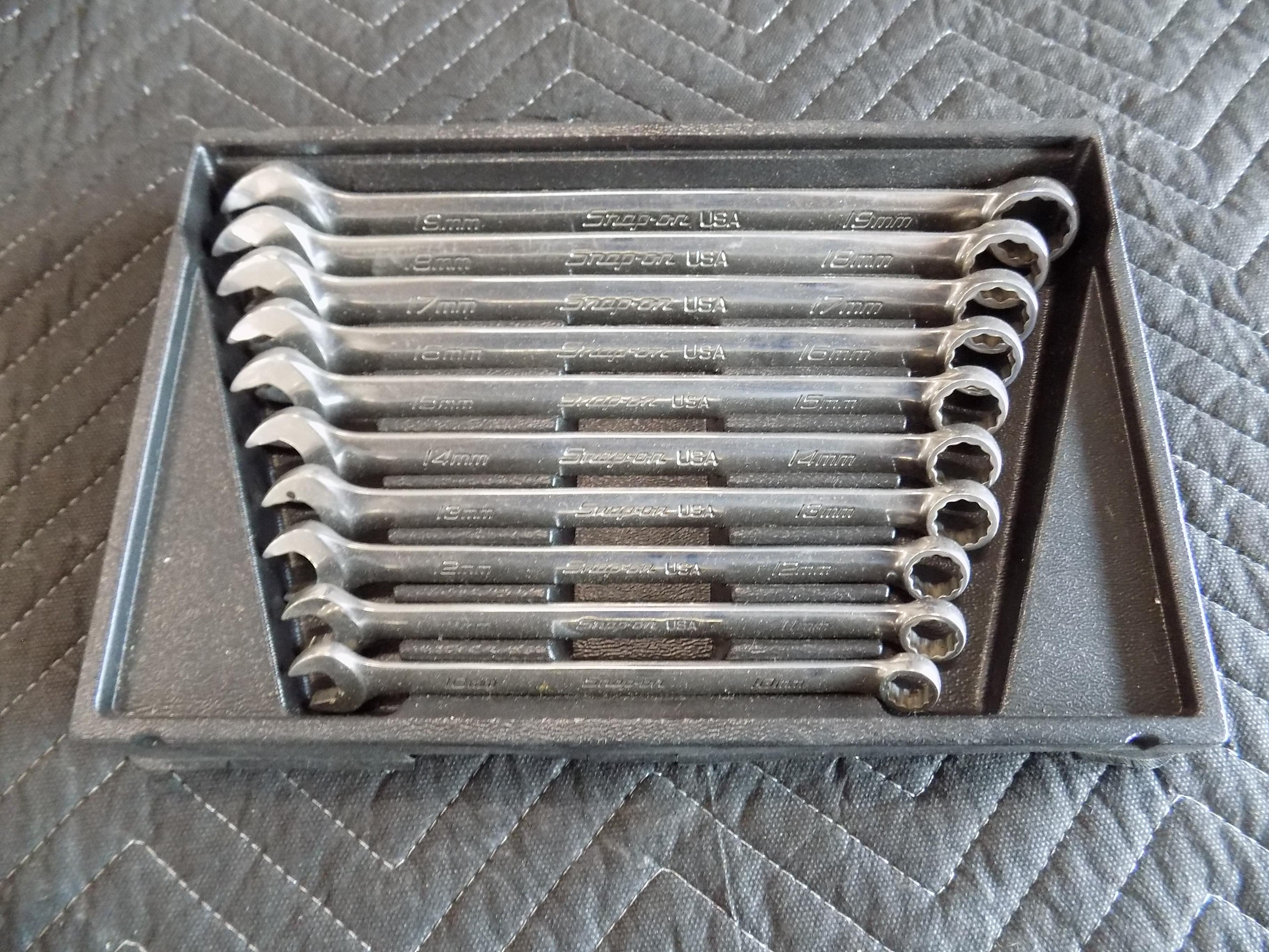 Snap on combination wrenches metric 10 piece