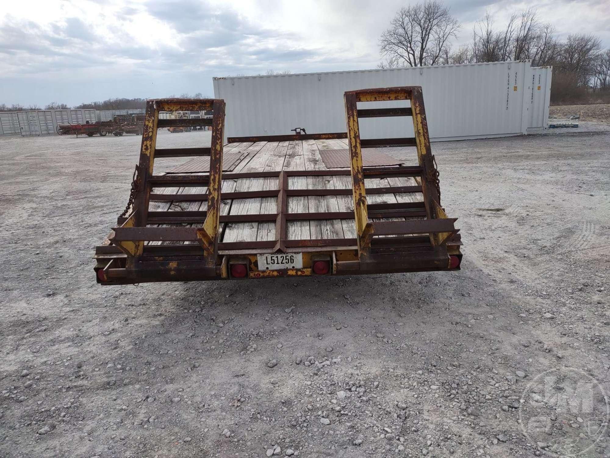 1985 HUDSON FLATBED EQUIPMENT TRAILER 8'X16' VIN: 10HHTD1D9F1000025